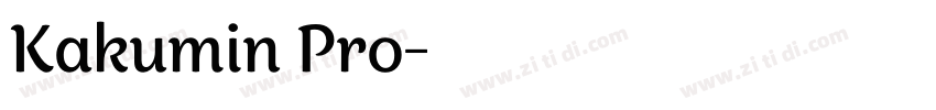 Kakumin Pro字体转换